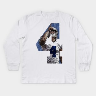 Dak Prescott Dallas Point Kids Long Sleeve T-Shirt